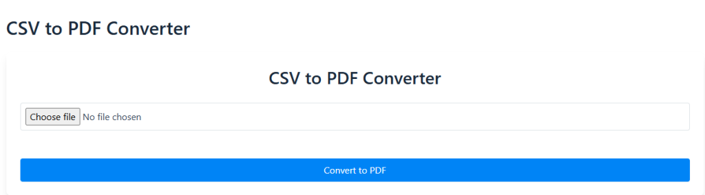 CSV to PDF Converter